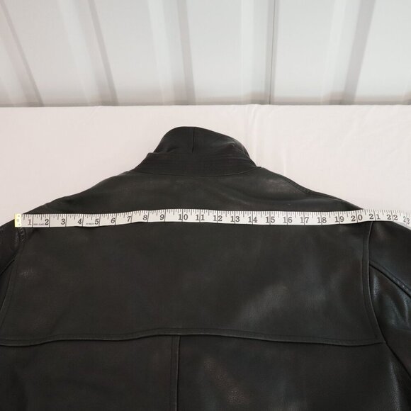 Coach Mens Black Leather Coat Jacket with Wool Zip Out Liner Size Large Heavy - Picture 5 of 16